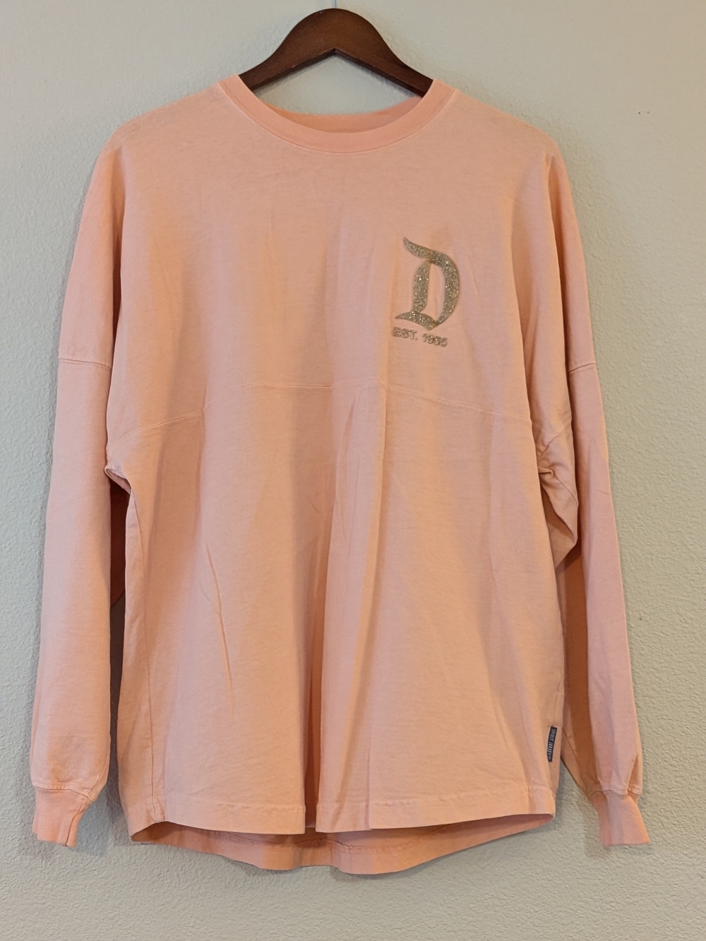 Disney Parks Disneyland Blush Rose Gold Spirit Adult Jersey Size M
